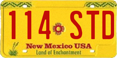 NM license plate 114STD