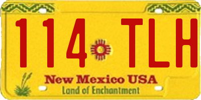 NM license plate 114TLH