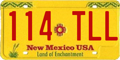NM license plate 114TLL