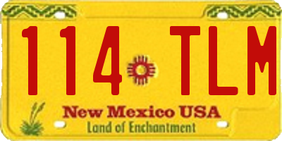 NM license plate 114TLM