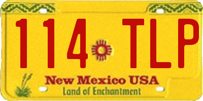 NM license plate 114TLP