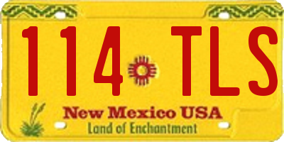 NM license plate 114TLS