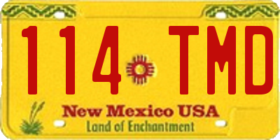 NM license plate 114TMD