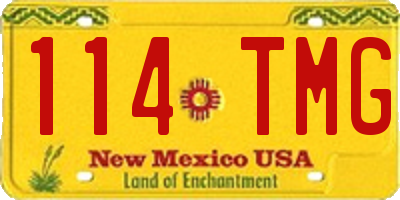 NM license plate 114TMG