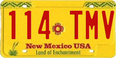 NM license plate 114TMV