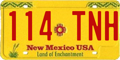 NM license plate 114TNH