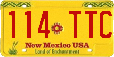 NM license plate 114TTC