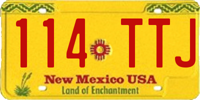 NM license plate 114TTJ