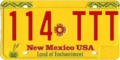NM license plate 114TTT