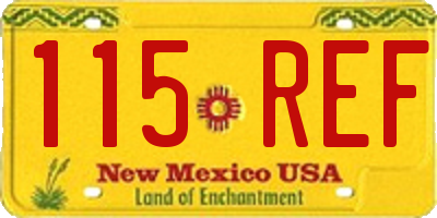 NM license plate 115REF