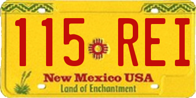 NM license plate 115REI