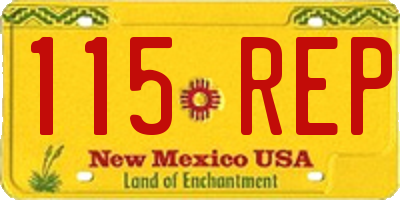 NM license plate 115REP