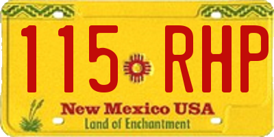 NM license plate 115RHP