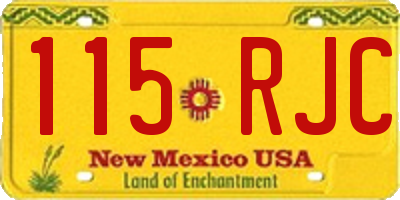 NM license plate 115RJC