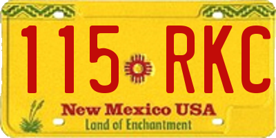 NM license plate 115RKC