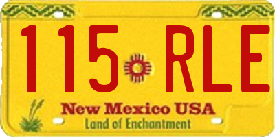 NM license plate 115RLE