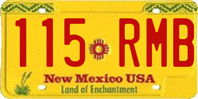 NM license plate 115RMB