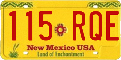 NM license plate 115RQE
