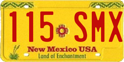 NM license plate 115SMX