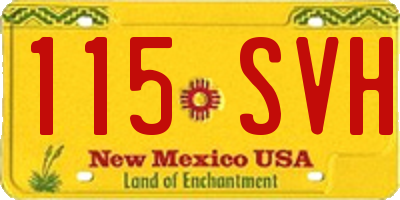 NM license plate 115SVH