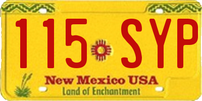 NM license plate 115SYP
