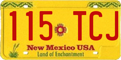 NM license plate 115TCJ