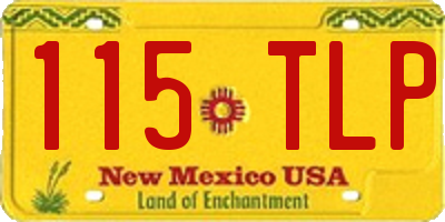 NM license plate 115TLP