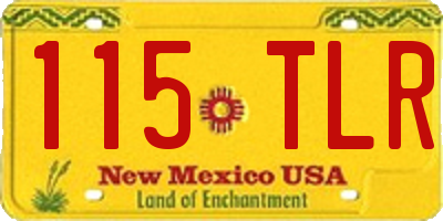 NM license plate 115TLR