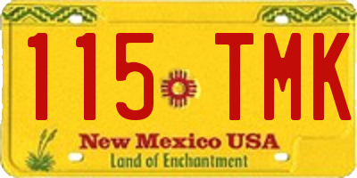 NM license plate 115TMK