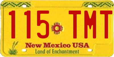NM license plate 115TMT