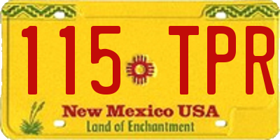 NM license plate 115TPR