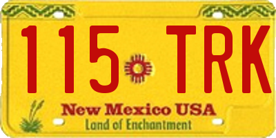 NM license plate 115TRK