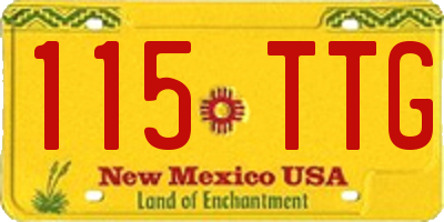 NM license plate 115TTG