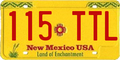 NM license plate 115TTL