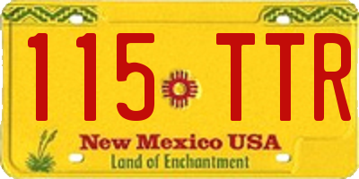 NM license plate 115TTR