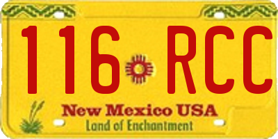 NM license plate 116RCC