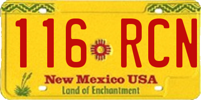 NM license plate 116RCN