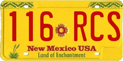 NM license plate 116RCS