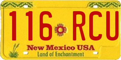 NM license plate 116RCU