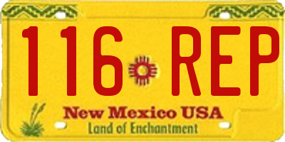 NM license plate 116REP