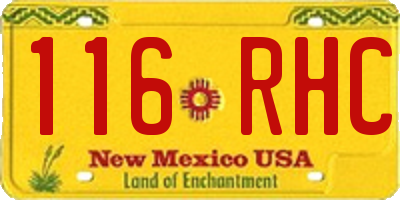 NM license plate 116RHC