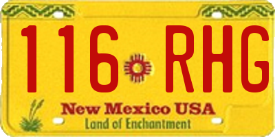NM license plate 116RHG