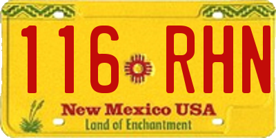 NM license plate 116RHN