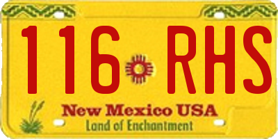 NM license plate 116RHS