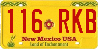 NM license plate 116RKB