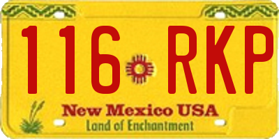 NM license plate 116RKP