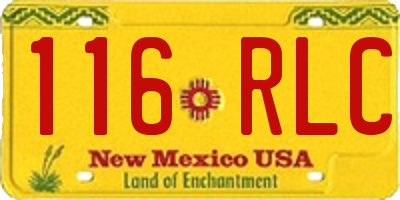 NM license plate 116RLC