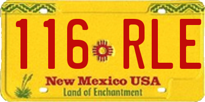 NM license plate 116RLE