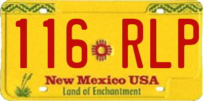 NM license plate 116RLP