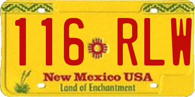 NM license plate 116RLW